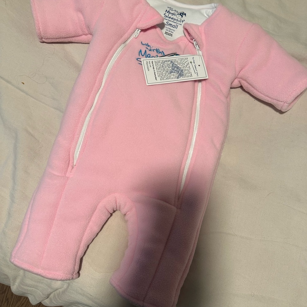 Pink Cozy Sleep Sack Pajamas with Full-Length Zipper